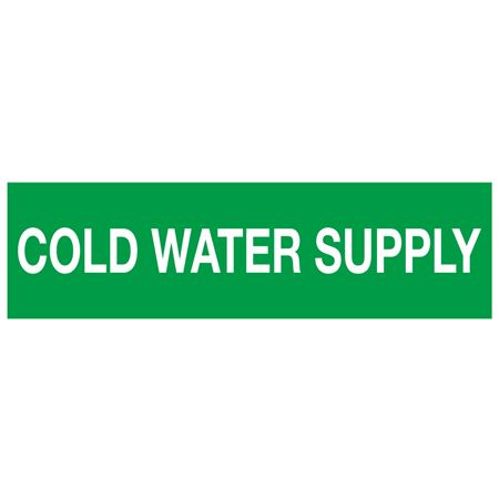 ANSI Pipe Markers Cold Water Supply - Pk/10